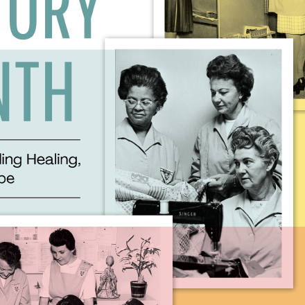 close up of Women's History Month branding