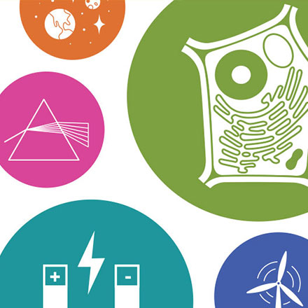 close
up of a few STEM2Go icons